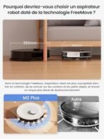 Lefant M2 Plus Robot Aspirateur Laveur 6000Pa avec Station Vidage Automatique Poussière – Image 3