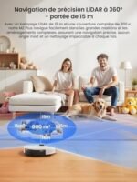 Lefant M2 Plus Robot Aspirateur Laveur 6000Pa avec Station Vidage Automatique Poussière – Image 9