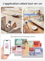 Lefant M2 Plus Robot Aspirateur Laveur 6000Pa avec Station Vidage Automatique Poussière – Image 8