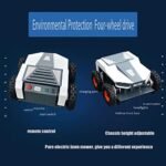 Tondeuse à gazon, tondeuse électrique, hauteur de tonte réglable de 10 à 60 mm, ultra-silencieuse avec télécommande – Image 5