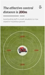 Tondeuse à gazon intelligente avec télécommande - Alimentée au gaz et sur chenilles, 7,5/HP, capacité de pente de 30° – Image 6