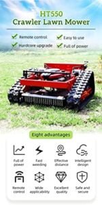 DISHENGZHEN Tondeuse à gazon hybride à gaz et électrique télécommandée, tondeuse autopropulsé – Image 8