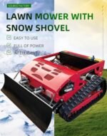 Tondeuse à gazon hybride gaz-électrique avec pelle à neige – Tondeuse télécommandée 7,5 CV, télécommande visuelle, capacité de pente de 45° – Image 2