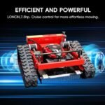 Robot Tondeuse à Gazon 7,5 CV, Essence à Quatre Temps sur Chenilles, Désherbage Rapide avec Télécommande – Image 6