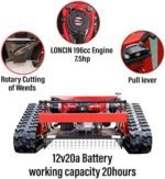 DISHENGZHEN Tondeuse à gazon hybride à gaz et électrique télécommandée, tondeuse autopropulsé – Image 5