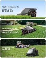 eufy E18 Robot Tondeuse sans Fil, sans Perte de Signal, sans RTK, TrueVision, GNSS, Tonte Jusqu’à 1200m² – Image 7