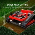 Robot Tondeuse à Gazon 7,5 CV, Essence à Quatre Temps sur Chenilles, Désherbage Rapide avec Télécommande – Image 2