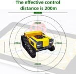 Tondeuse robotisée télécommandée pour pelouses de Jardin Ceintures Vertes, Tondeuse robotique électrique à Quatre Roues motrices Hybride électrique à l'huile – Image 5