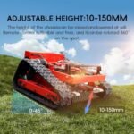 Robot Tondeuse à Gazon 7,5 CV, Essence à Quatre Temps sur Chenilles, Désherbage Rapide avec Télécommande – Image 3