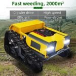 Tondeuse robotisée télécommandée pour pelouses de Jardin Ceintures Vertes, Tondeuse robotique électrique à Quatre Roues motrices Hybride électrique à l'huile – Image 3