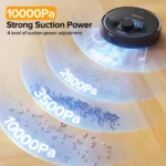 Vadrouille aspirateur robot Lubluelu S1000 avec base autonettoyante tout-en-un - Vide automatique/lavage/vadrouille sèche mains libres 10000 Pa 180 minutes d'autonomie – Image 4