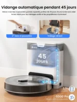 Aspirateur robot Lefant M2 Pro avec serpillière, vidage automatique, puissance d'aspiration de 6000 Pa – Image 3